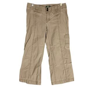 Eddie Bauer Womens Pants Brown Mid Rise Vashon Fit Capri Cotton Blend Stretch 8